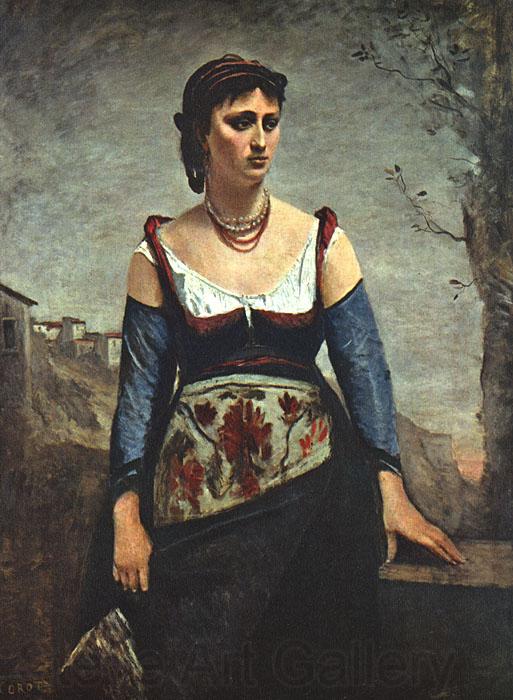  Jean Baptiste Camille  Corot Agostina2 Norge oil painting art